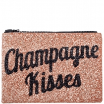 Champagne Kisses Glitter Clutch Bag