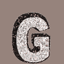 G Glitter Sticker